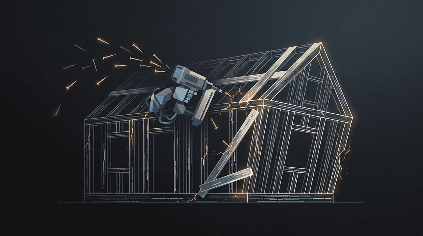 When engineers ship ten times faster, they manufacture defects ten times faster — like building a house with a hyperactive nail gun.
