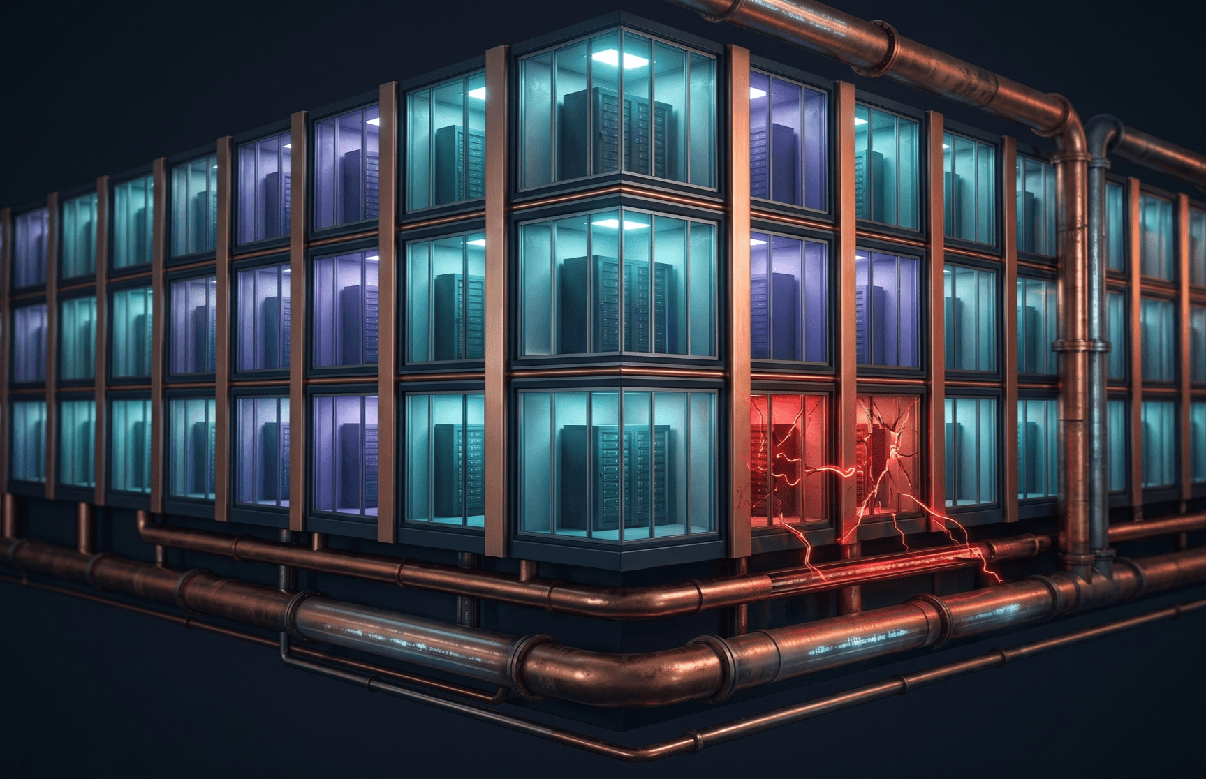 The Pipe Crawl: shared plumbing between isolated cells.