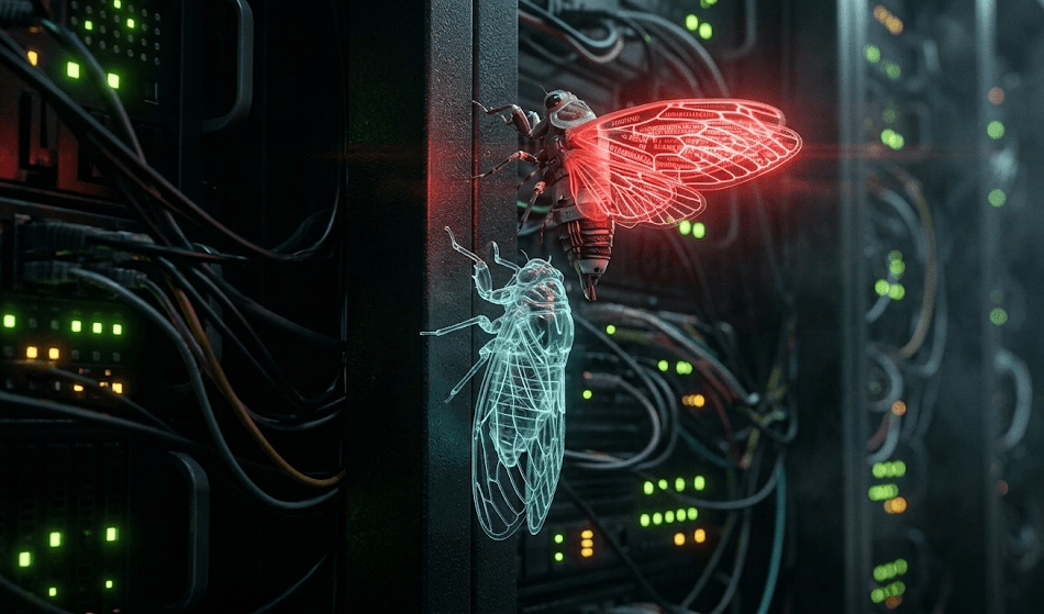 Emergence: the trigger fires, and the dormant payload walks out of its shell.