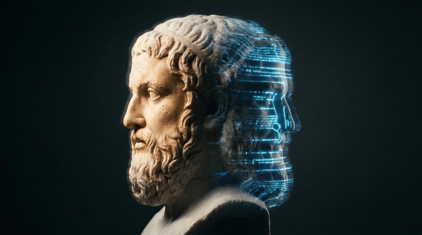 Janus, the two-faced god of gates and thresholds: one face for the overseer, one for itself.